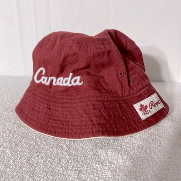Vintage Roots Red Embroidered Coca Cola Worldwide Olympic Partner Bucket Hat - Picture 1 of 8